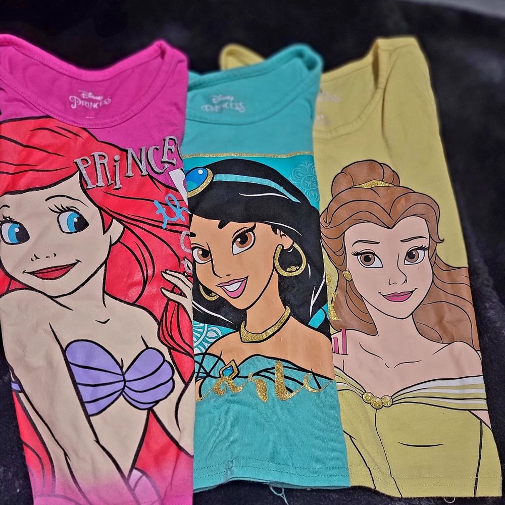 3 Disney Princess shirt bundle